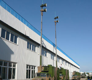Free-standing electric mast(load is